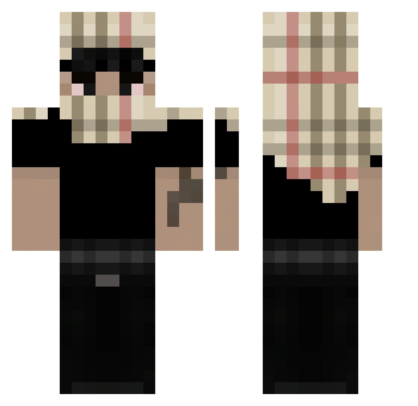 CipryRO Minecraft skin, front and back view