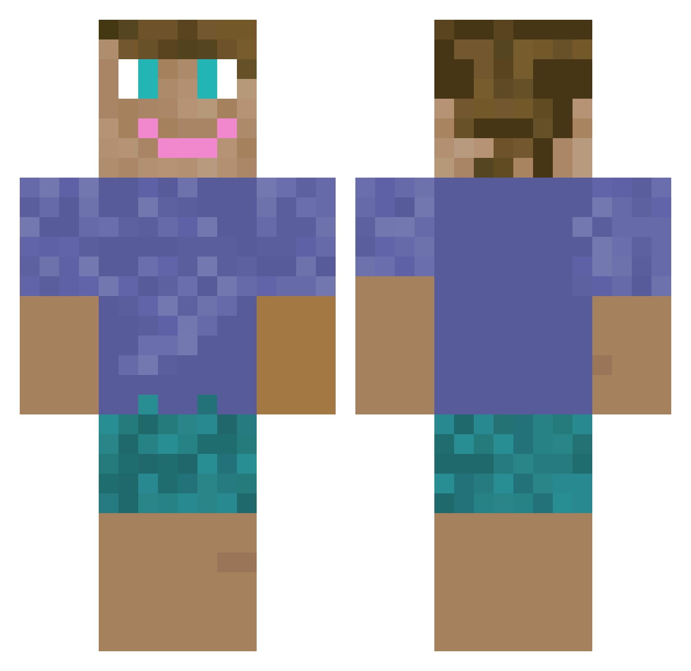 Jaredray3561 Minecraft skin, front and back view