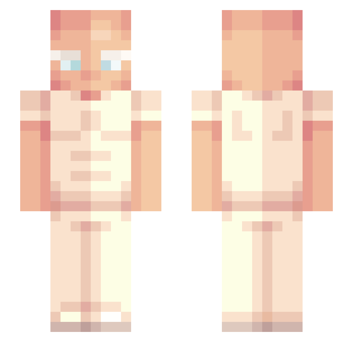 Ultraheroi Minecraft skin, front and back view