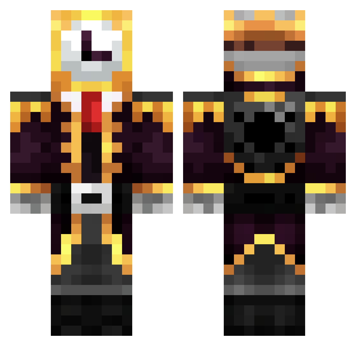 Ksay6 Minecraft skin, front and back view