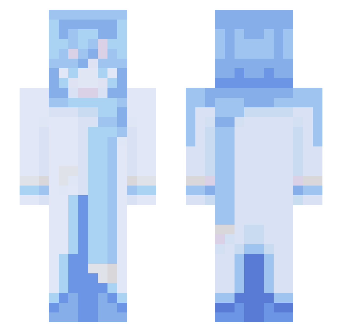 D7STOPIAN Minecraft skin, front and back view