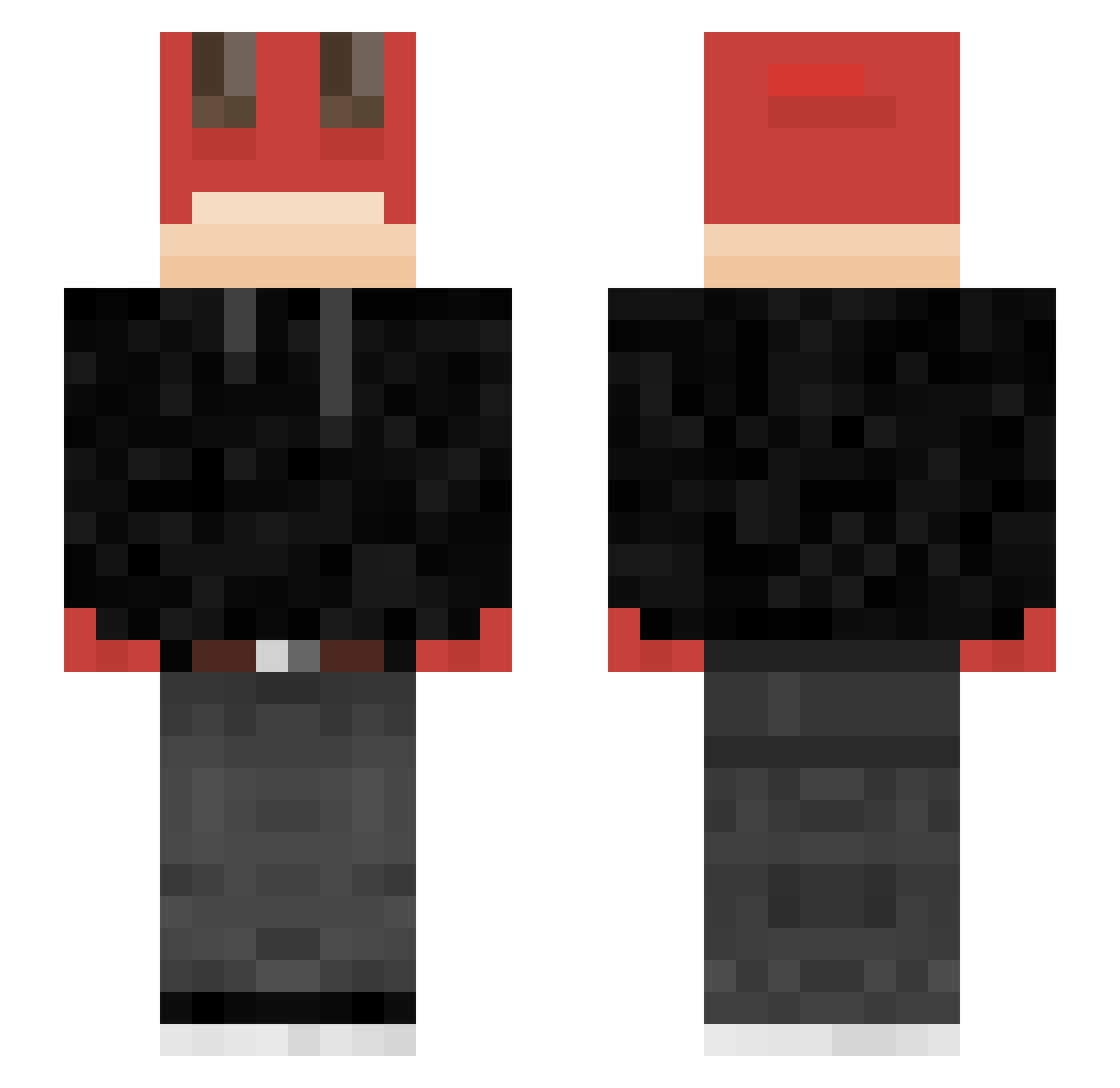 Crabson146 Minecraft skin, front and back view