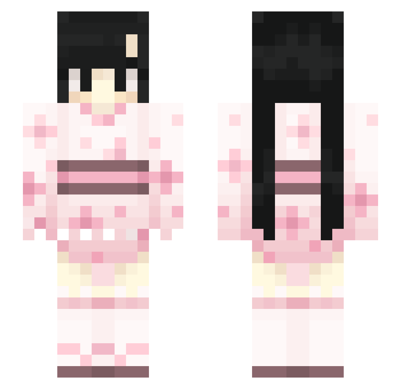juha01 Minecraft skin, front and back view