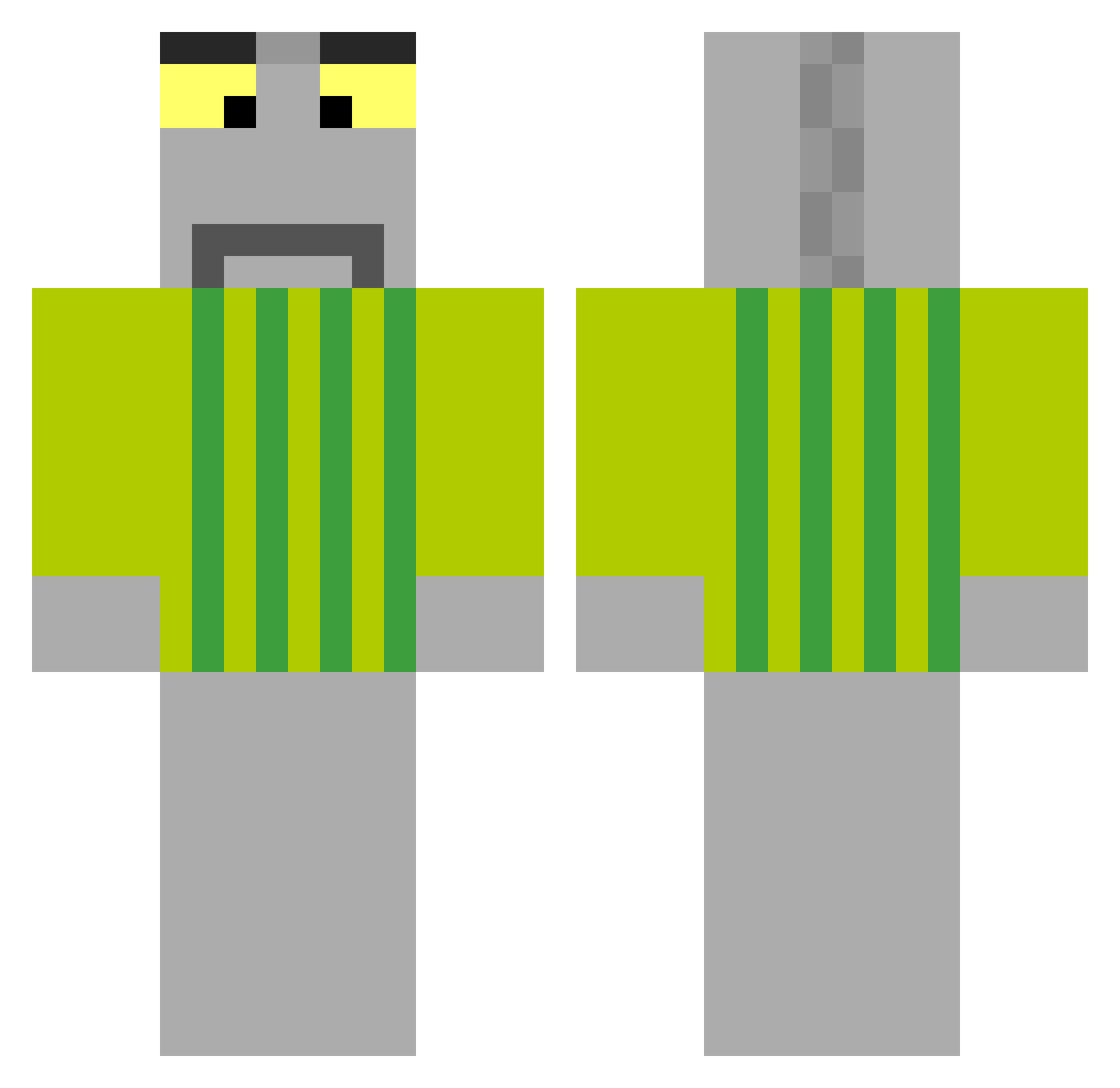 Adelaida Minecraft skin, front and back view