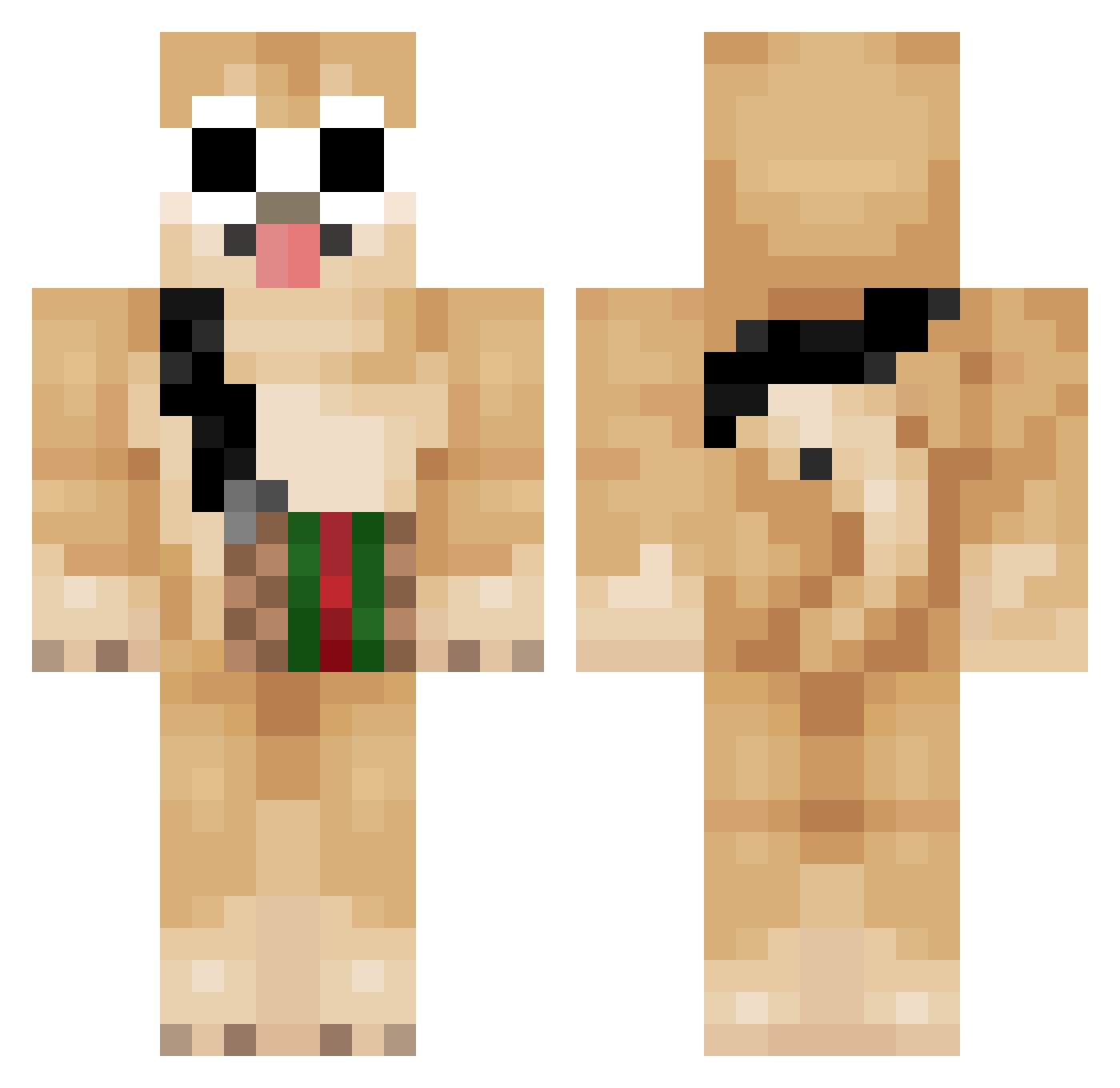 Just_Gingy_ Minecraft skin, front and back view