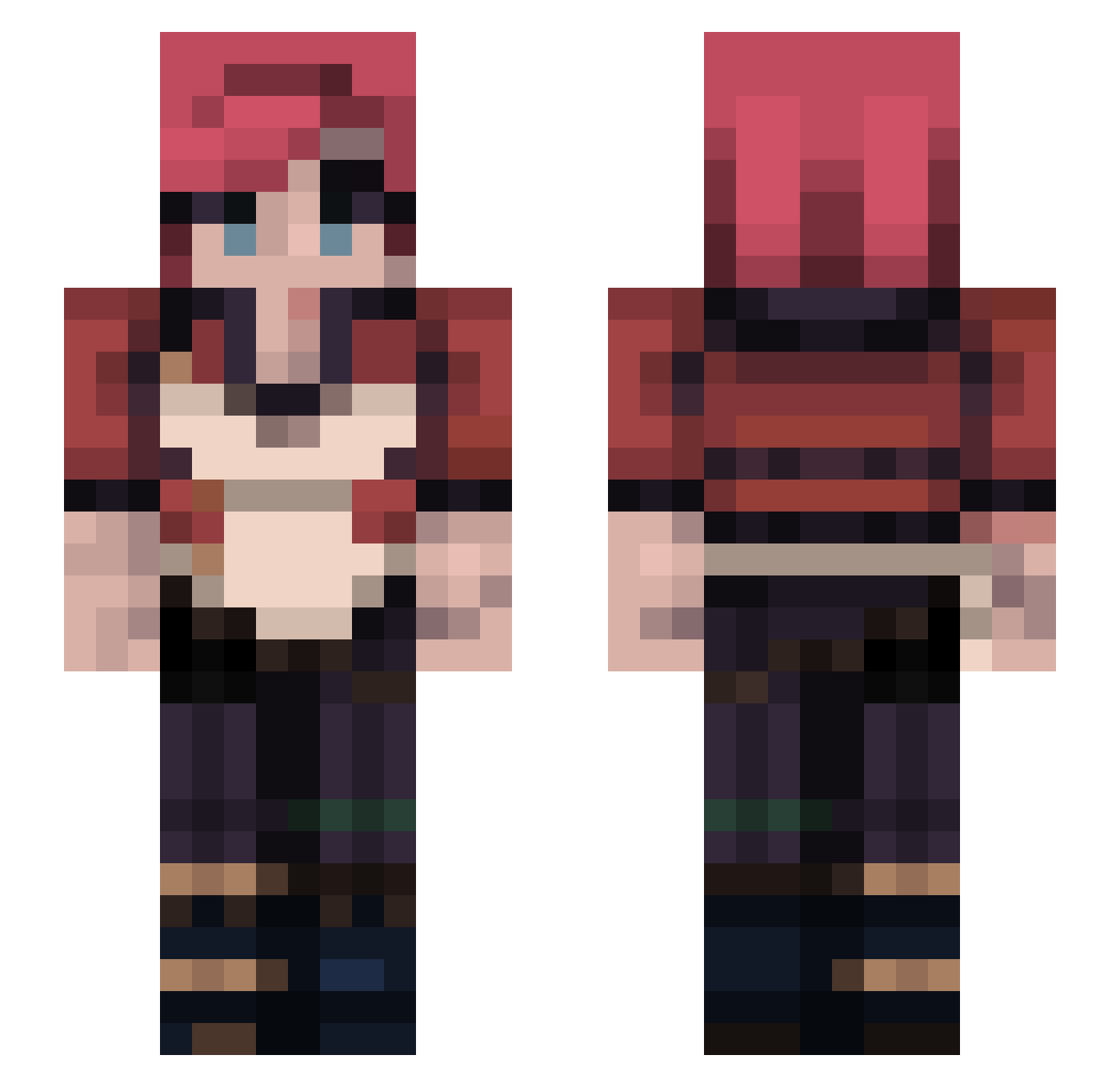 grr0011 Minecraft skin, front and back view