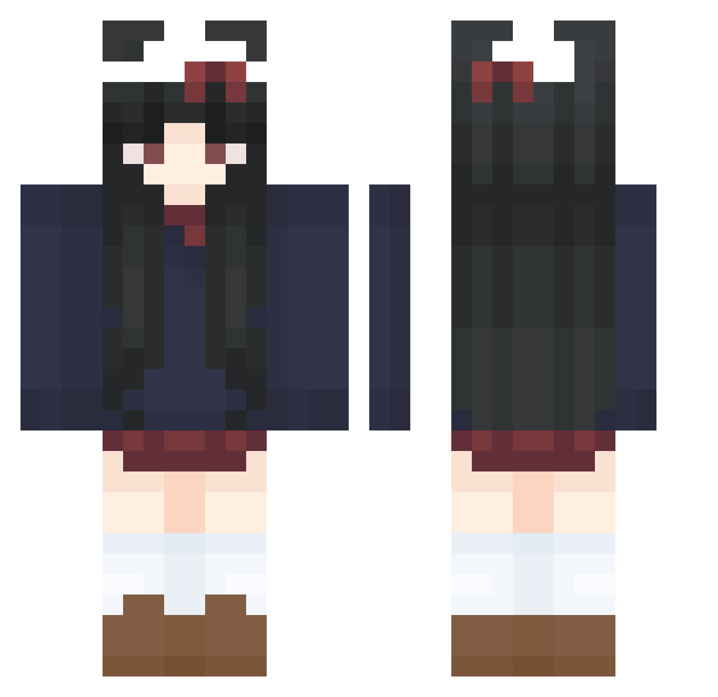 chuunzin Minecraft skin, front and back view