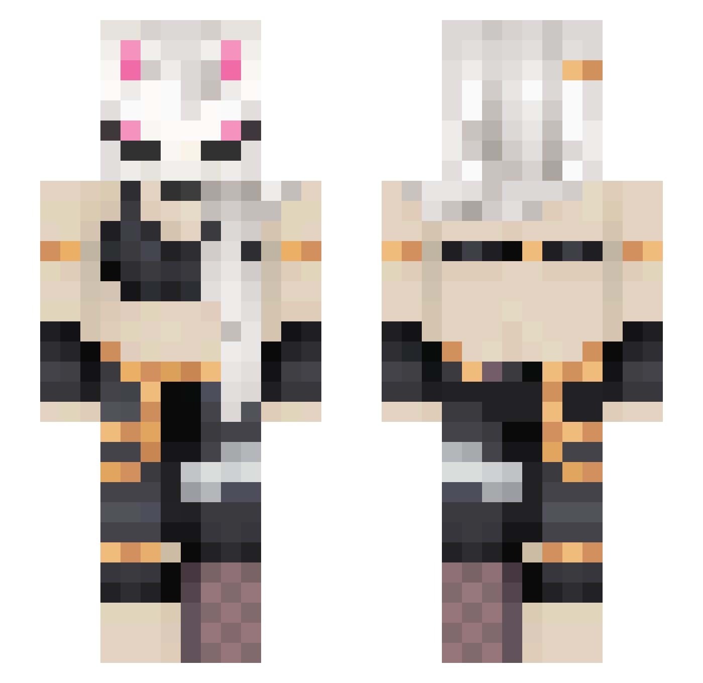 Mysto53101 Minecraft skin, front and back view