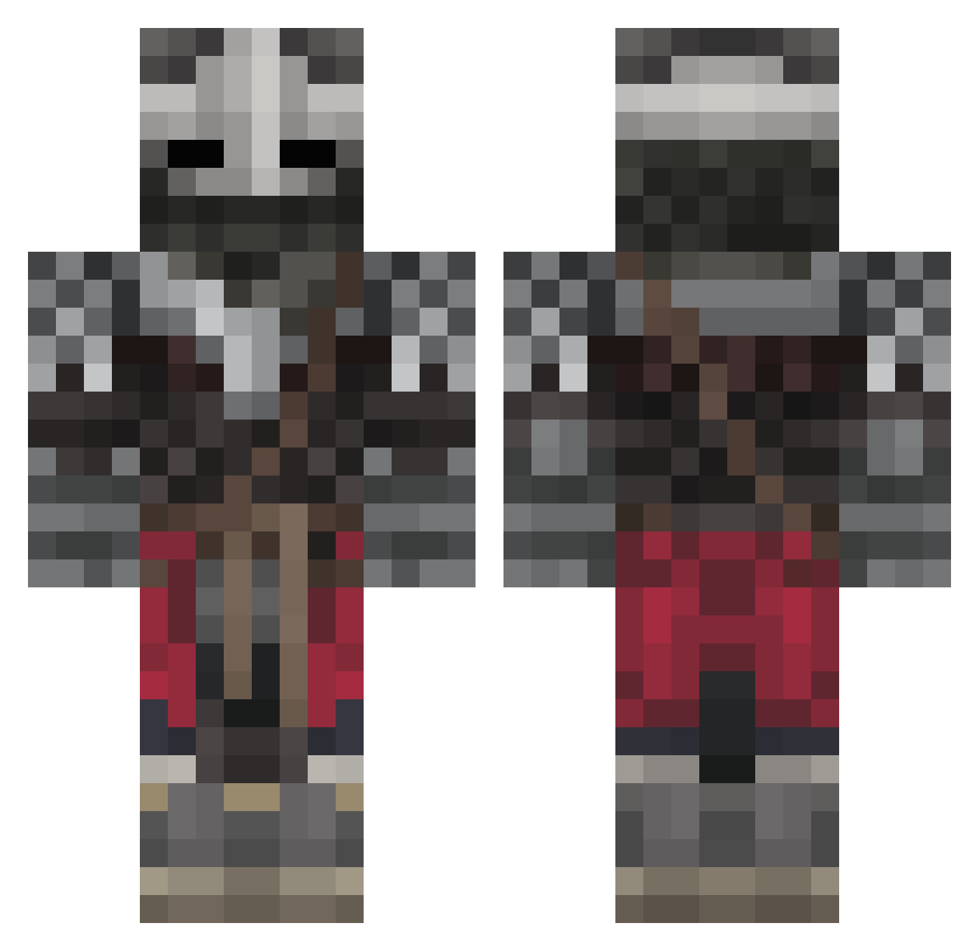bamabound67 Minecraft skin, front and back view