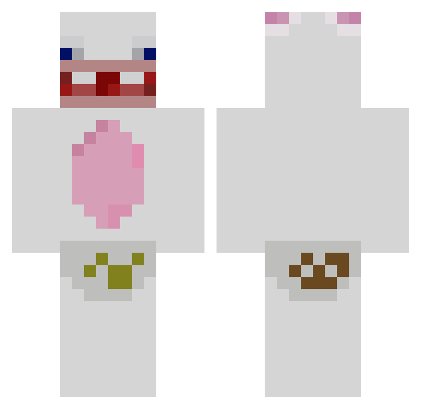 Scaryterry768 Minecraft skin, front and back view