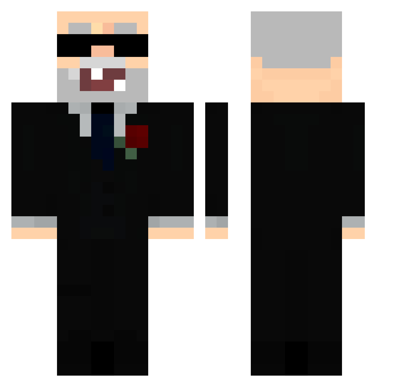 whjkonlsamd12313 Minecraft skin, front and back view