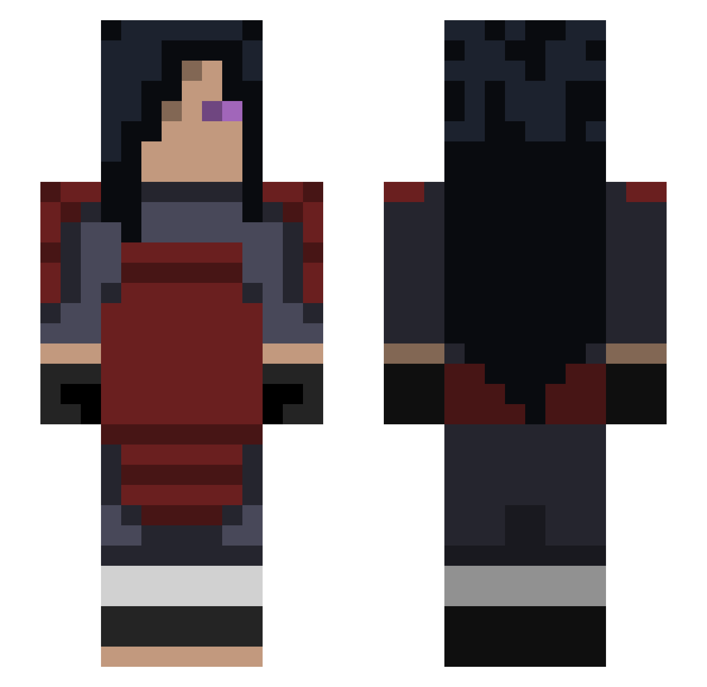 Fly_Egg Minecraft skin, front and back view