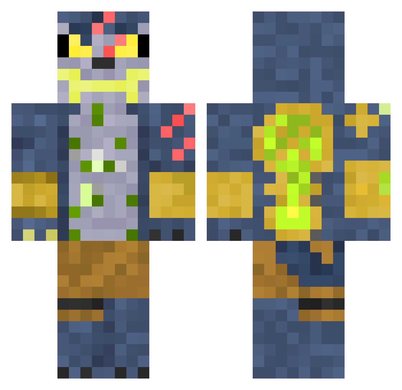 _Sodas Minecraft skin, front and back view