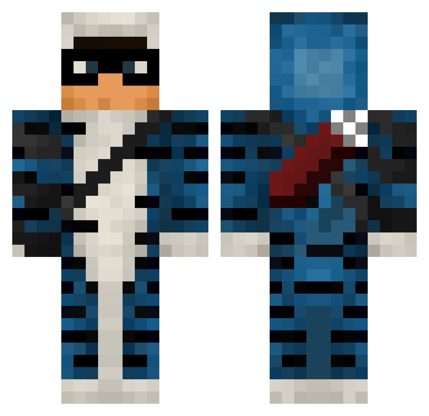 Edo123007 Minecraft skin, front and back view