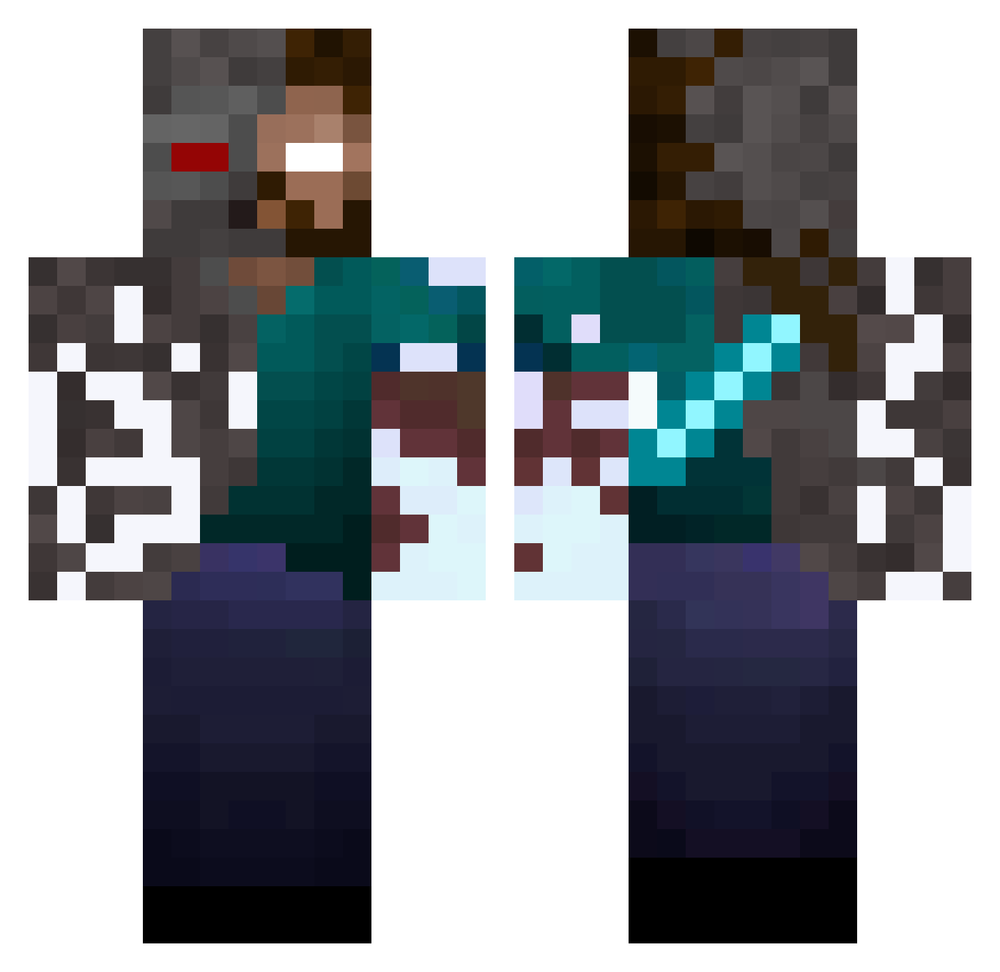 The7ref07 Minecraft skin, front and back view