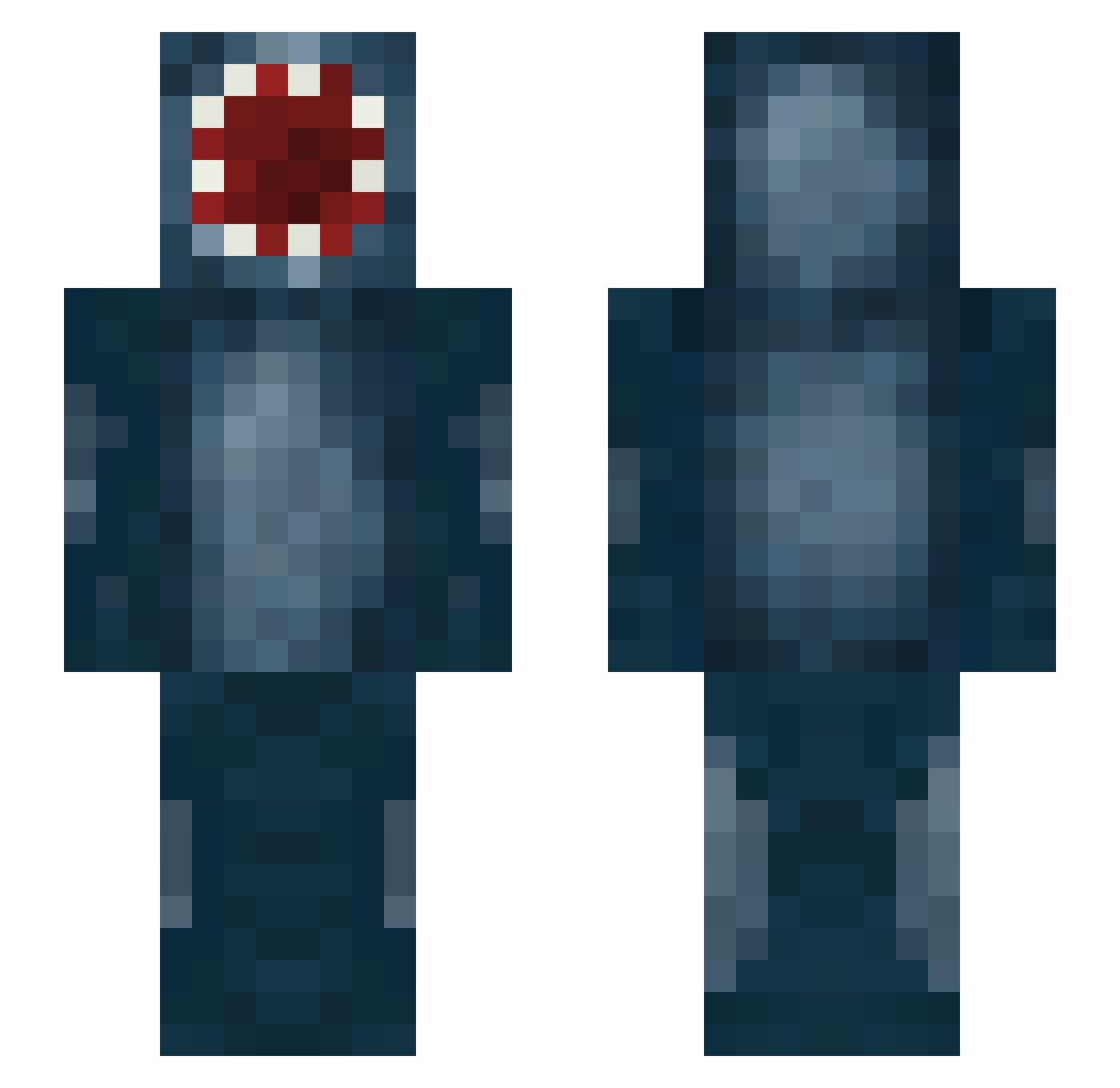 DankHayRisen Minecraft skin, front and back view