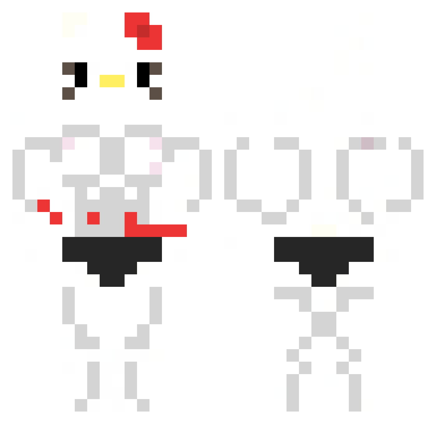 Uzofka99 Minecraft skin, front and back view