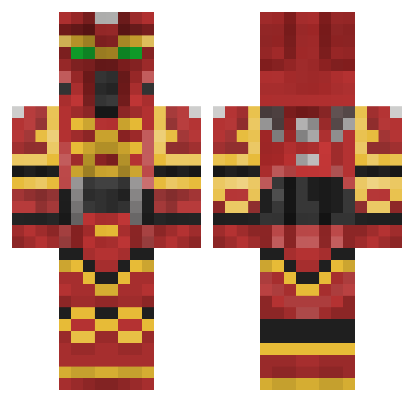 Linch503 Minecraft skin, front and back view