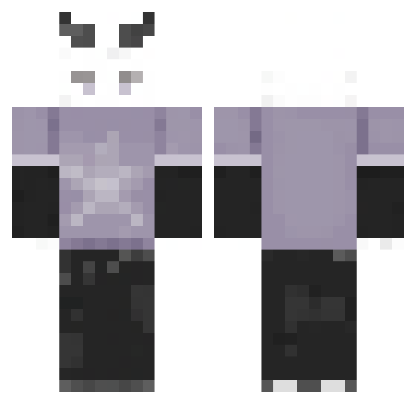 Antiguedad Minecraft skin, front and back view