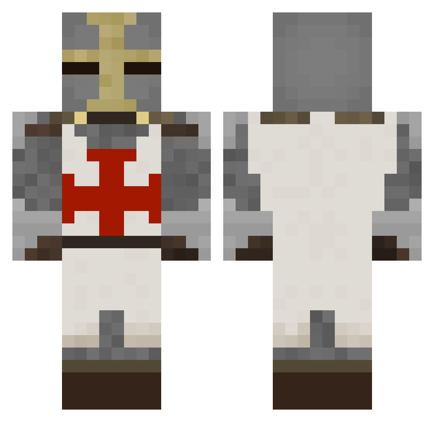Obitoji Minecraft skin, front and back view