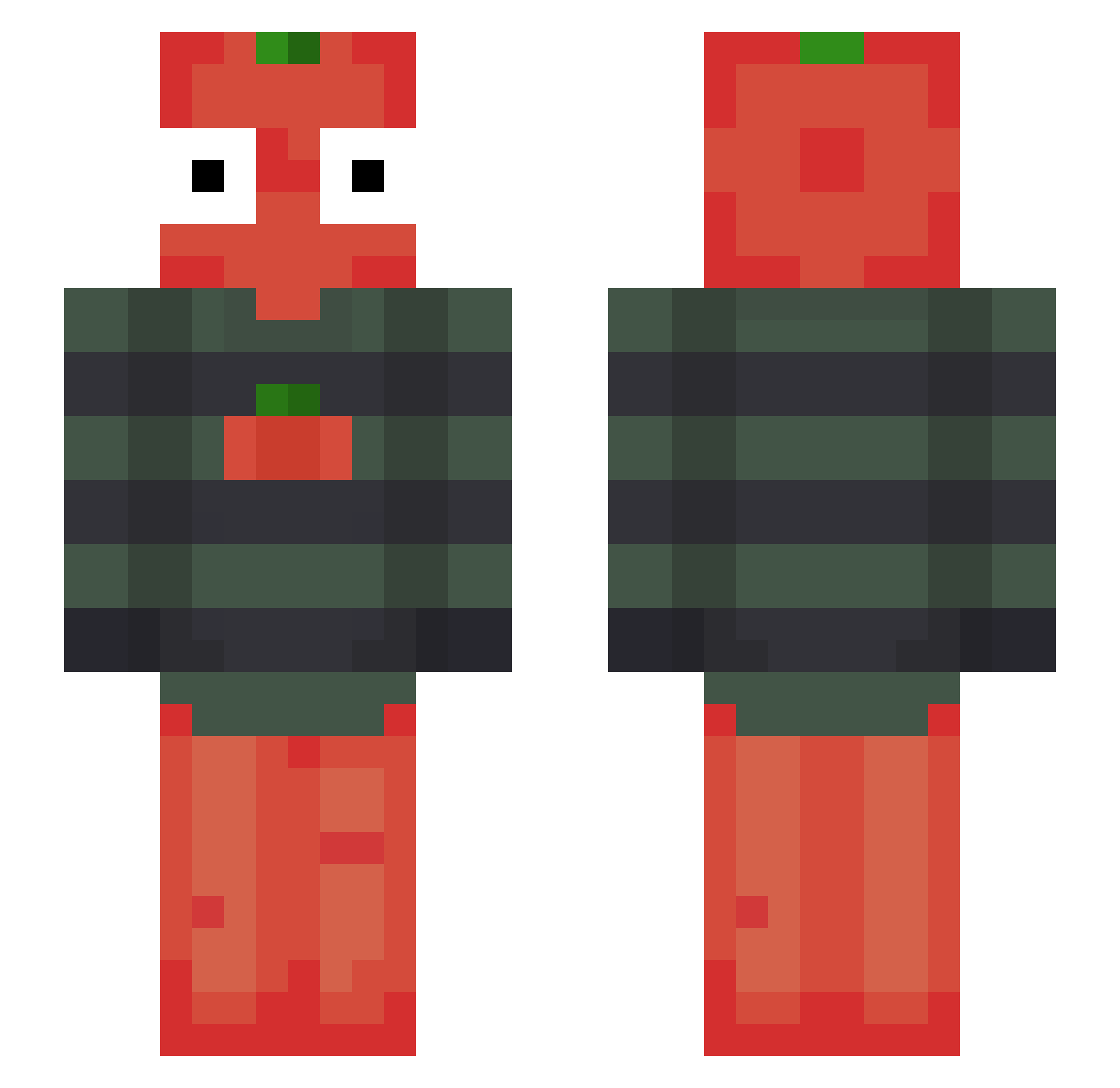 xPomidorek_ Minecraft skin, front and back view