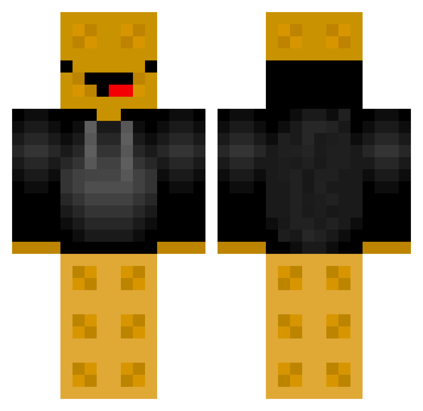 ToastyXD_ Minecraft skin, front and back view