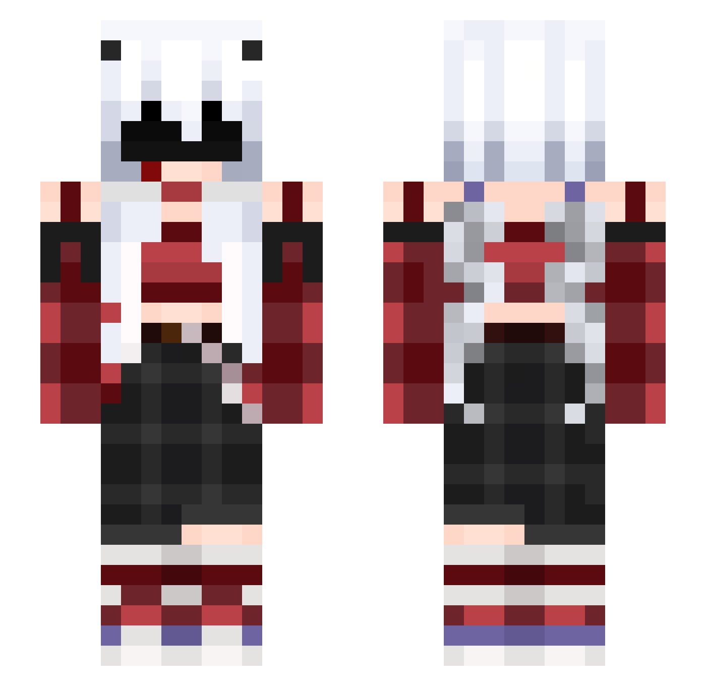 ao66n Minecraft skin, front and back view