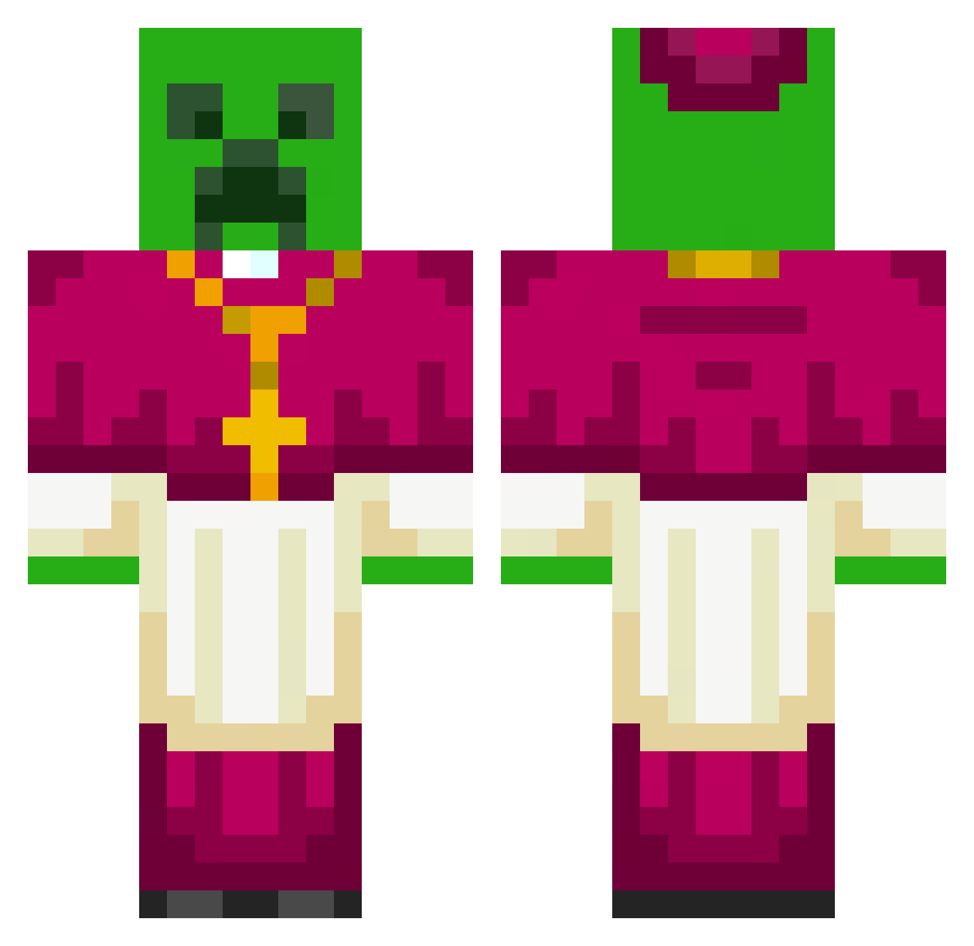 557613 Minecraft skin, front and back view