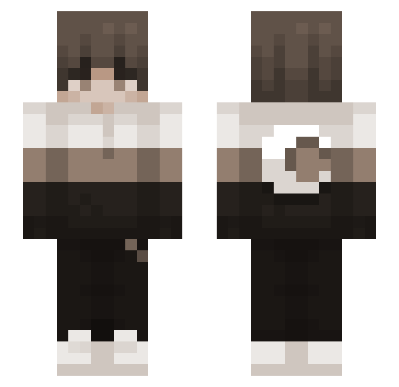 Itz_Mat9 Minecraft skin, front and back view