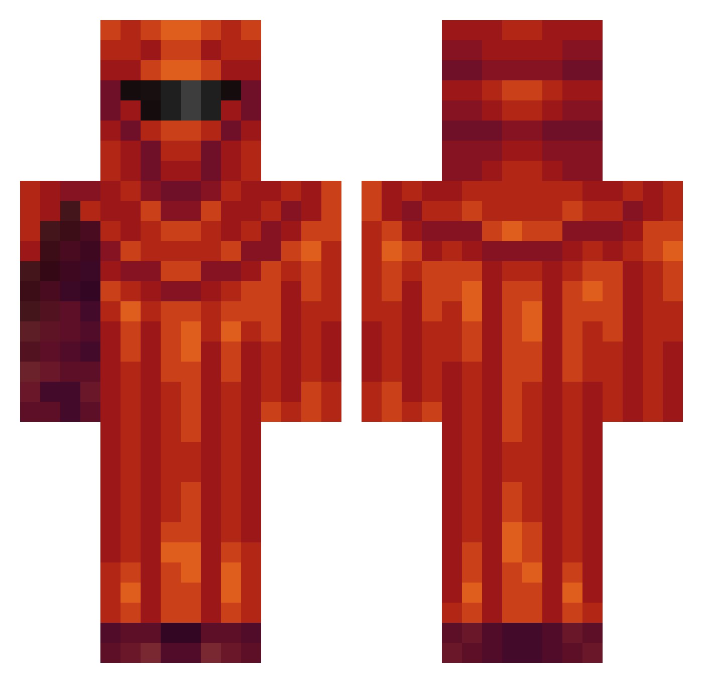 Coh2 Minecraft skin, front and back view