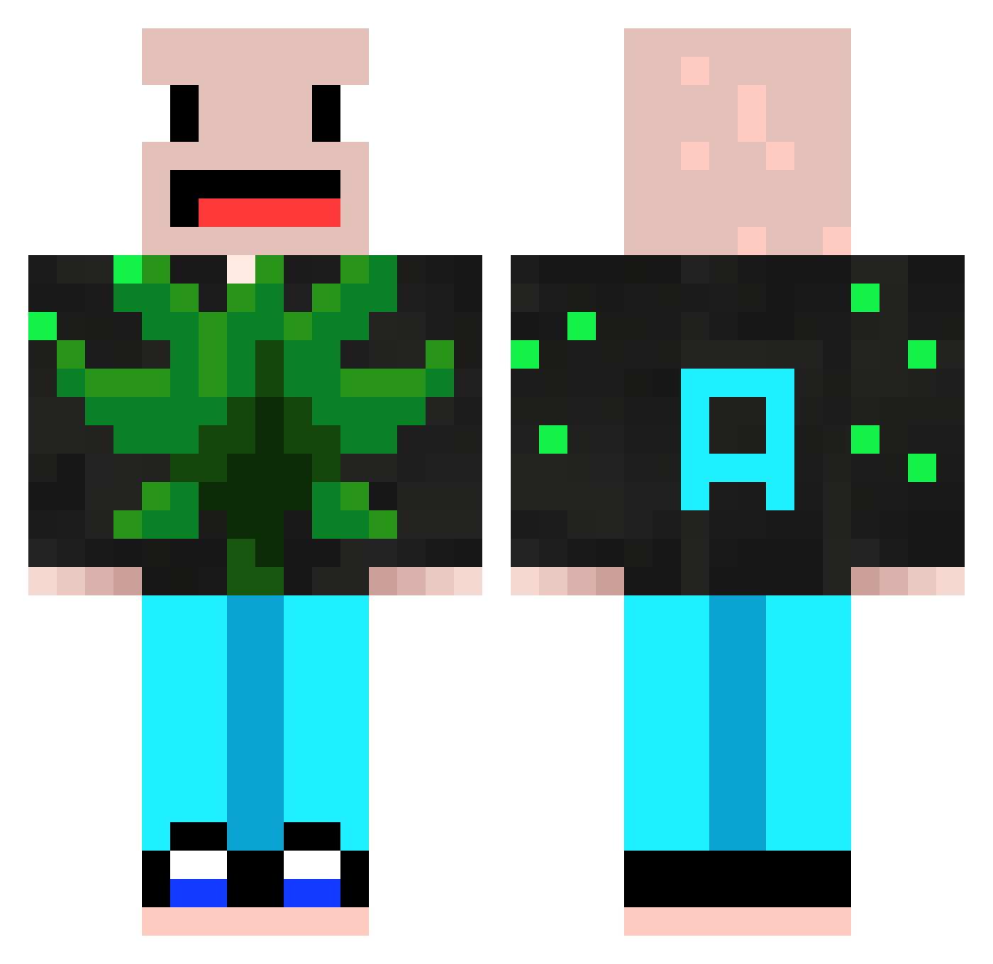 Blitz_Boba_YT Minecraft skin, front and back view