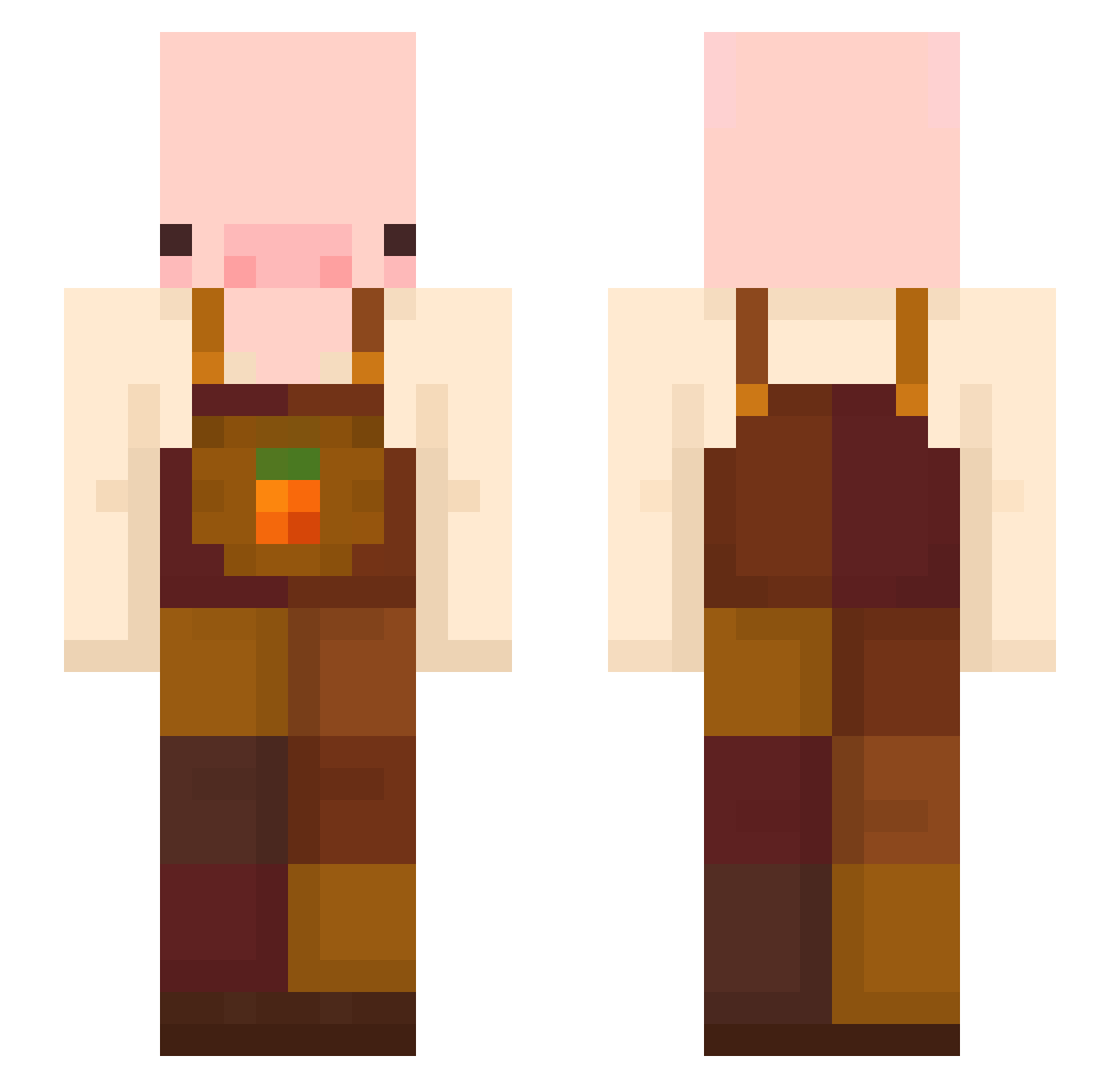 JoSoonDuck Minecraft skin, front and back view