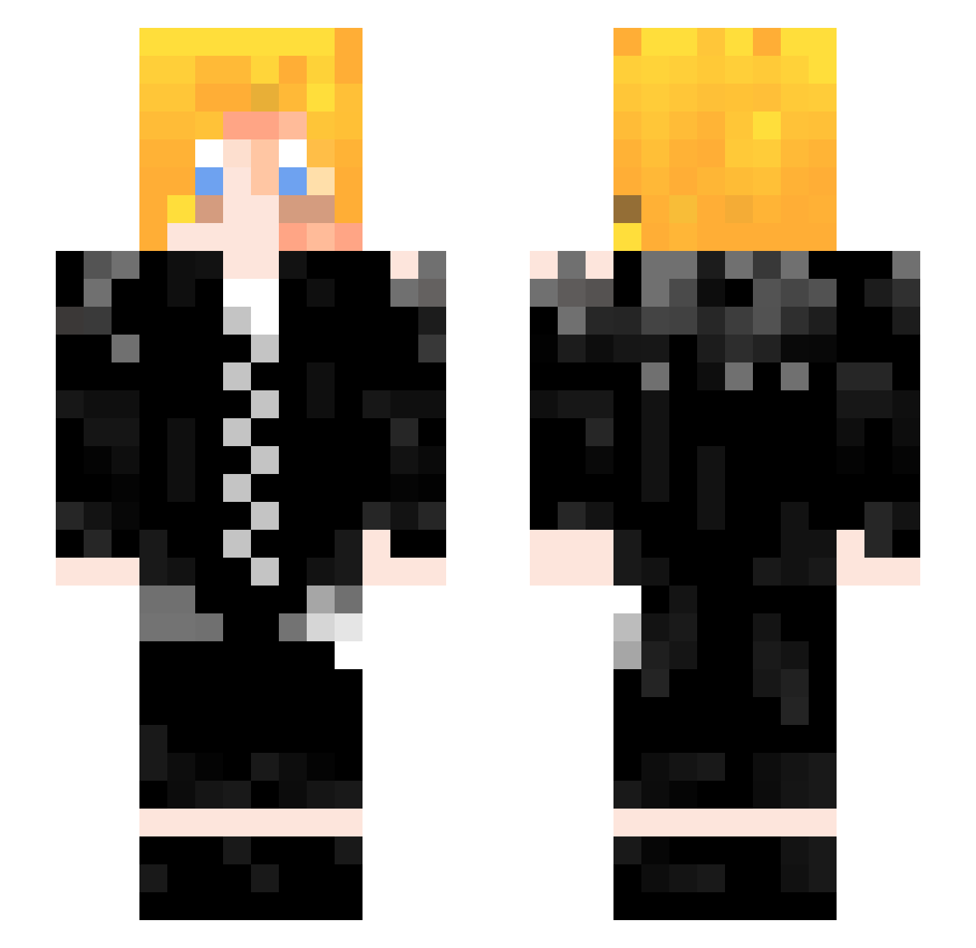 mellumiii Minecraft skin, front and back view