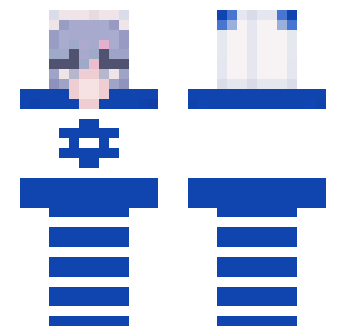 Zabolaza Minecraft skin, front and back view