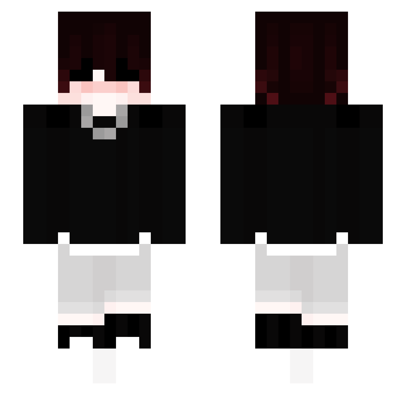 Yuk10623 Minecraft skin, front and back view