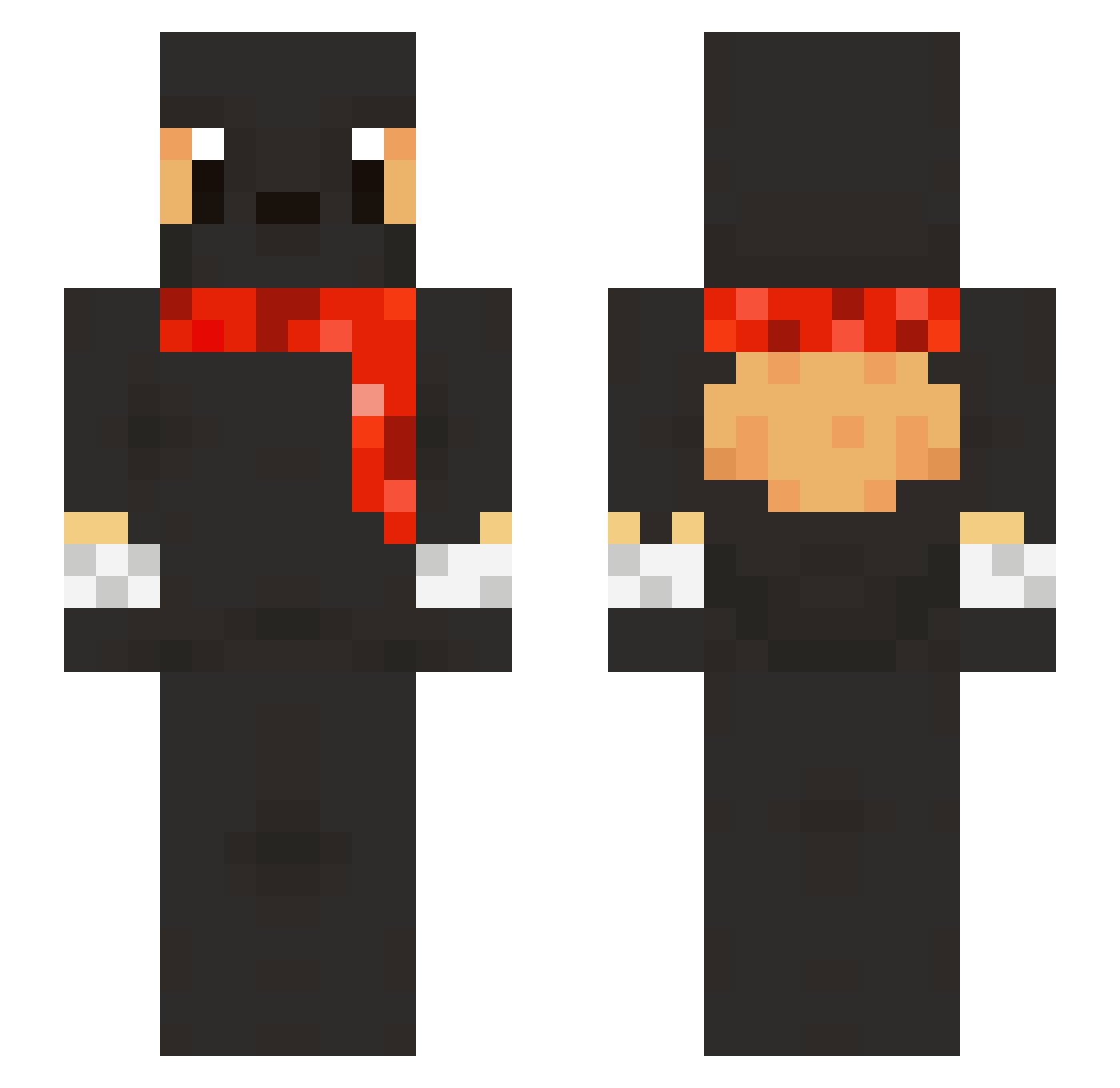 dustscraps Minecraft skin, front and back view