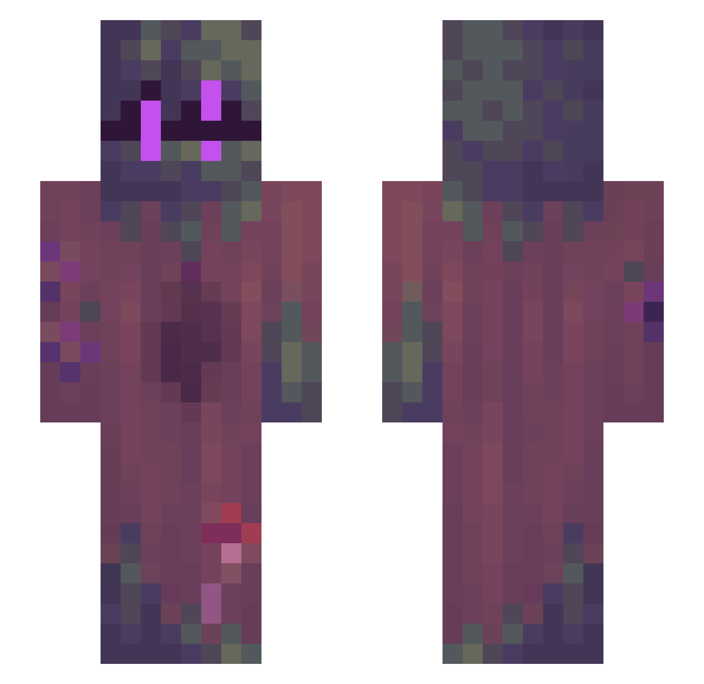 Yadsoja Minecraft skin, front and back view