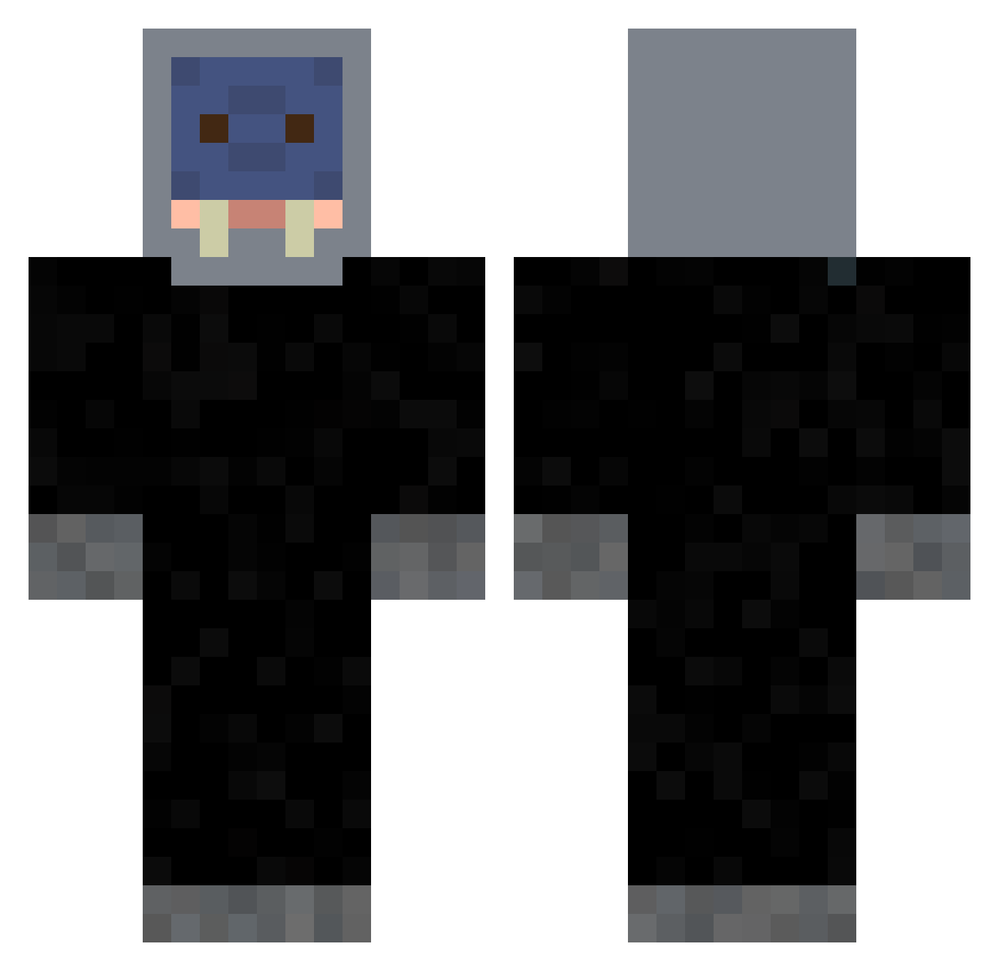 Coinman13 Minecraft skin, front and back view