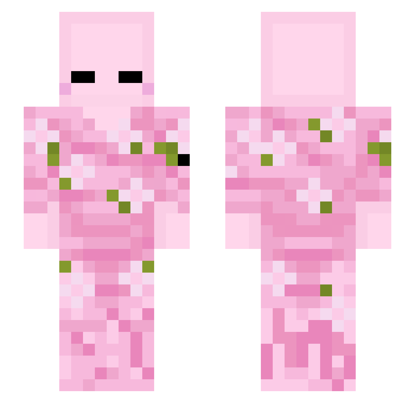 lumxx Minecraft skin, front and back view