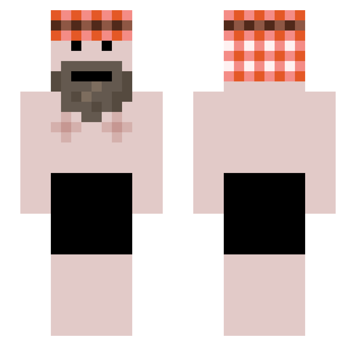 ProXgamer20 Minecraft skin, front and back view