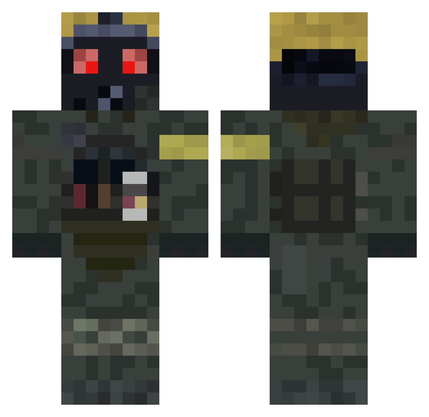 GojoSatoru56329 Minecraft skin, front and back view