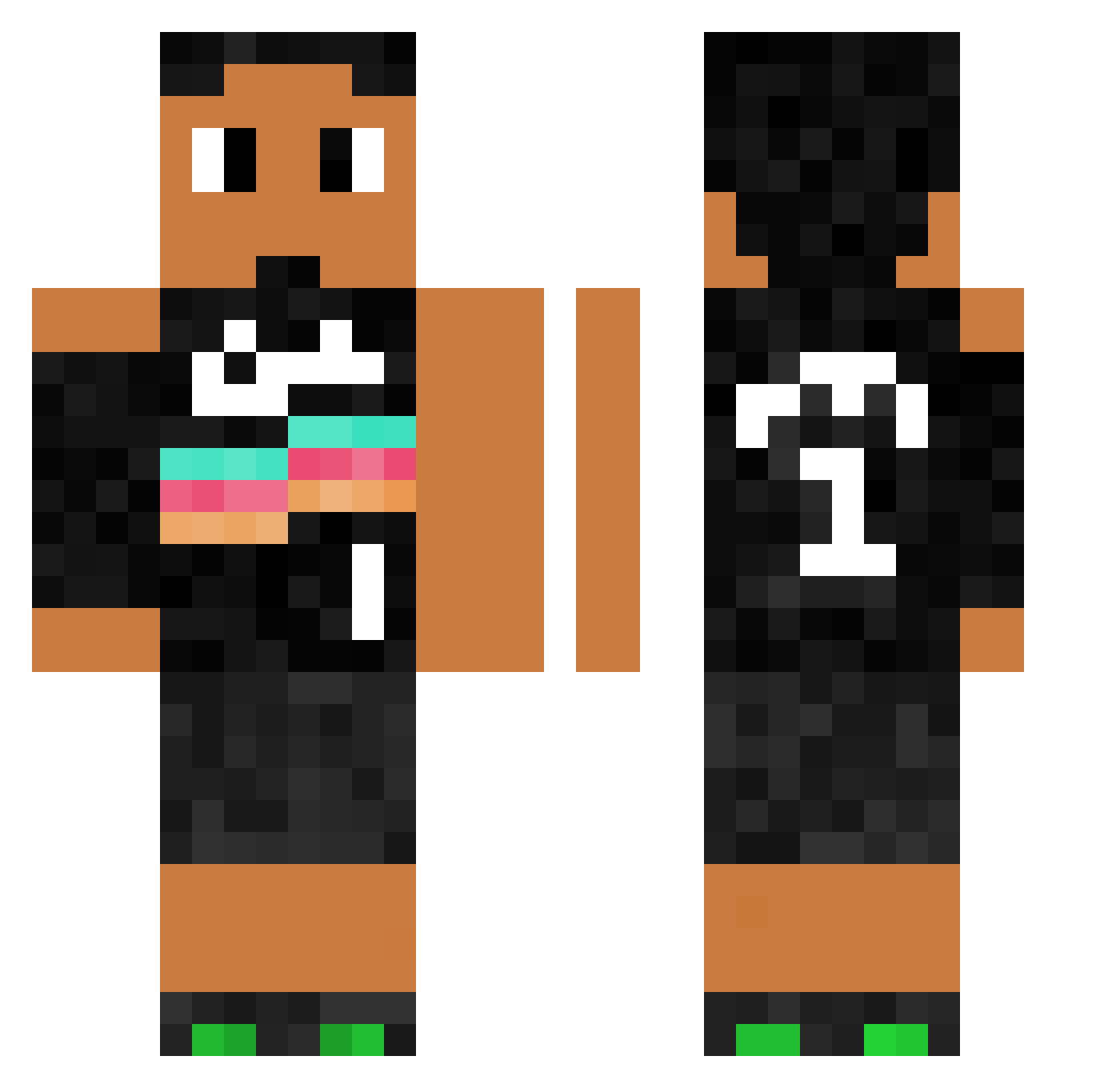 Emenayk1 Minecraft skin, front and back view