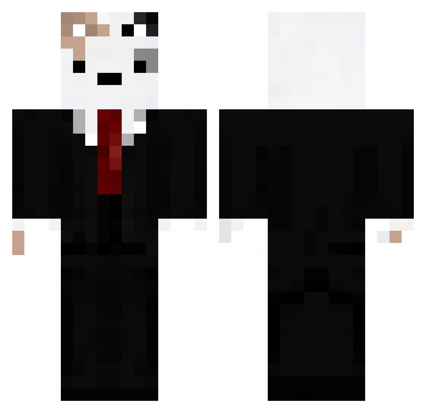 Gurruvv1 Minecraft skin, front and back view