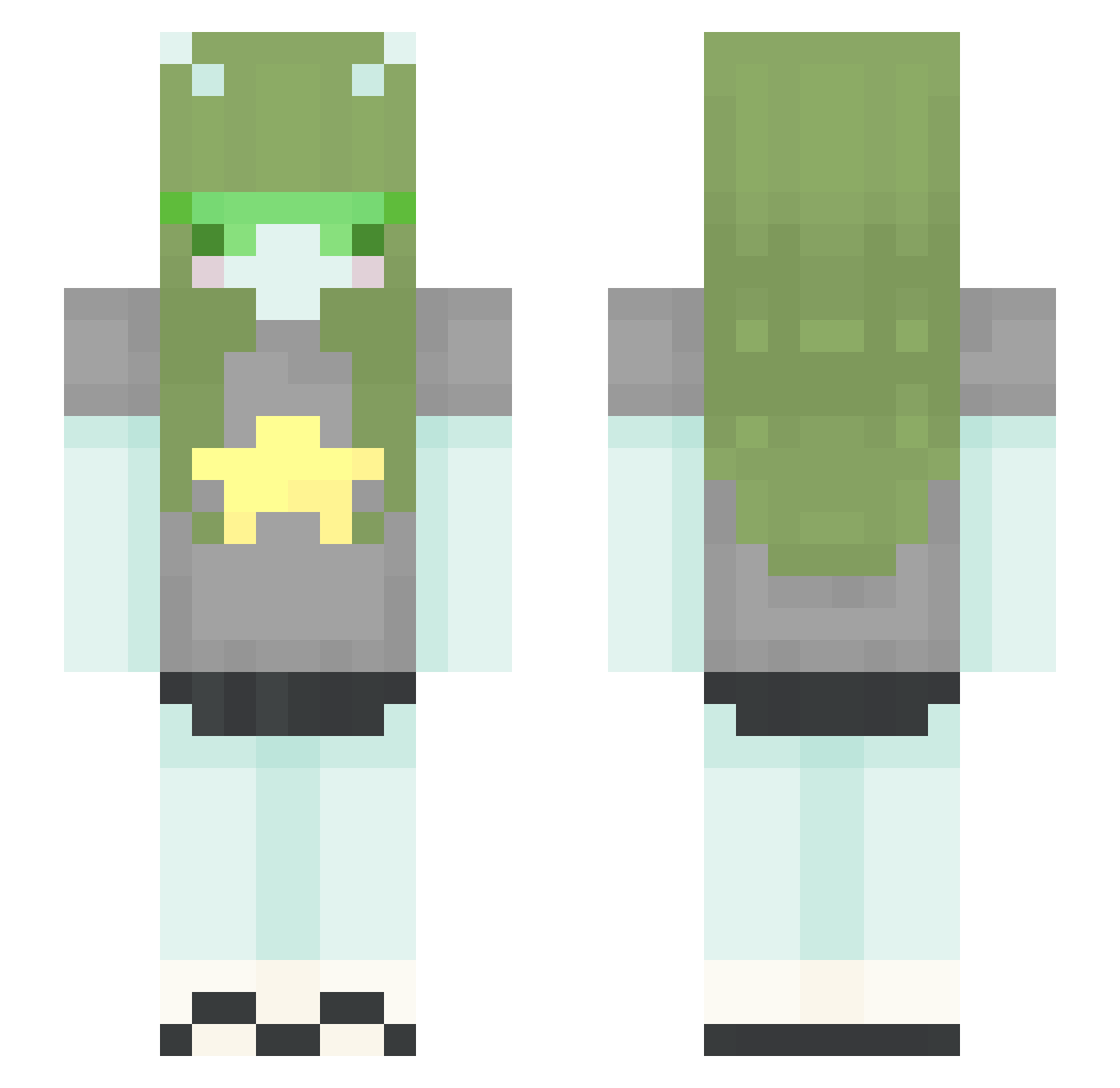 CruelEvilFish Minecraft skin, front and back view