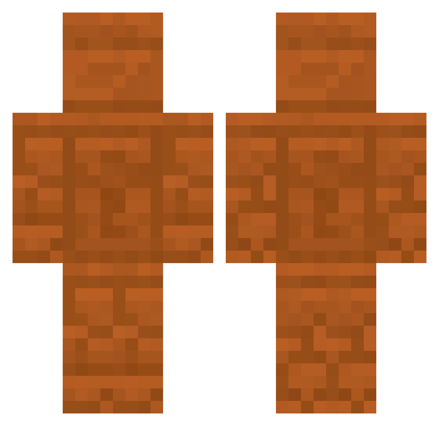 5br Minecraft skin, front and back view