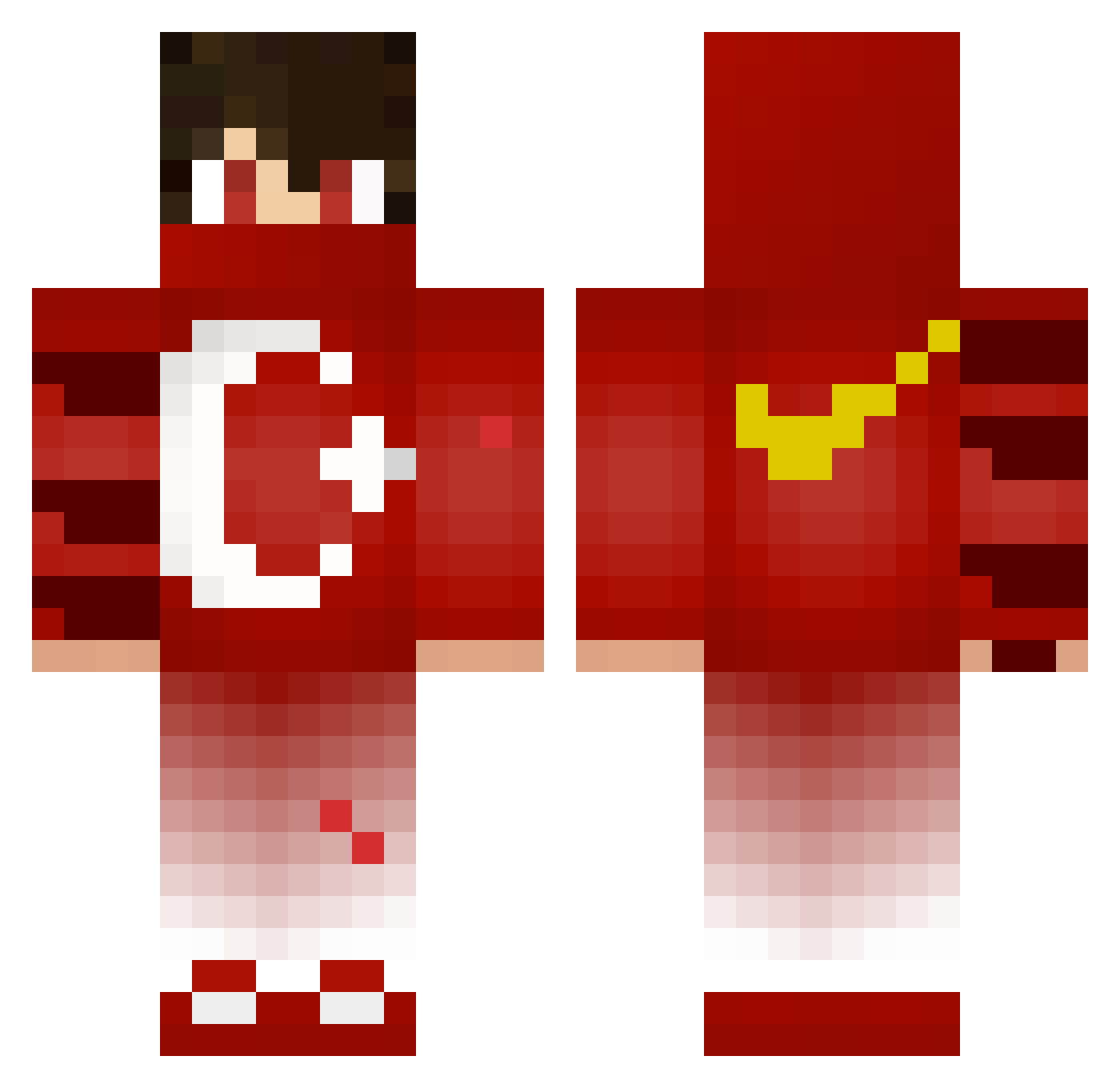 uzaydangelen Minecraft skin, front and back view
