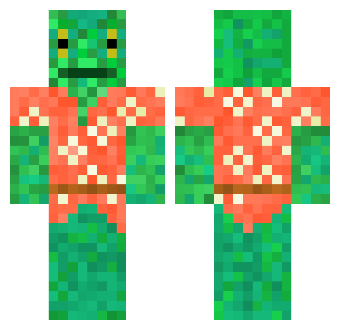 Not_Perc Minecraft skin, front and back view