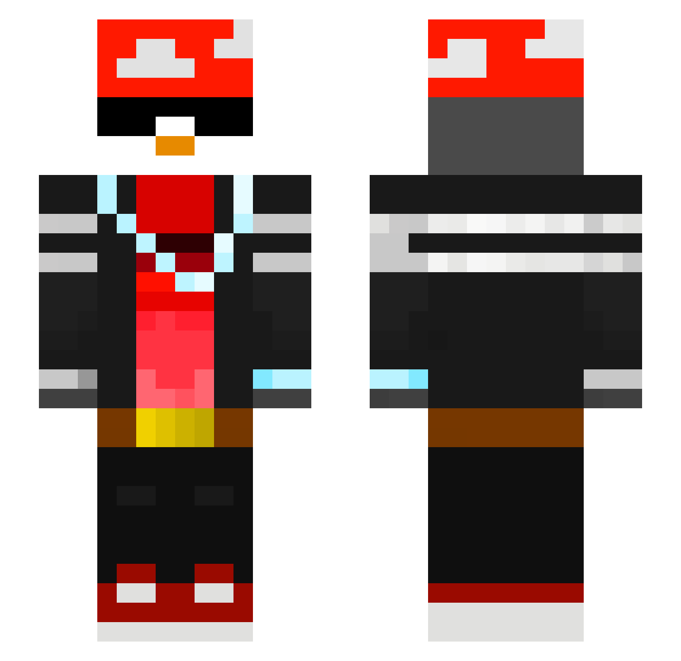 MANIEEMO Minecraft skin, front and back view