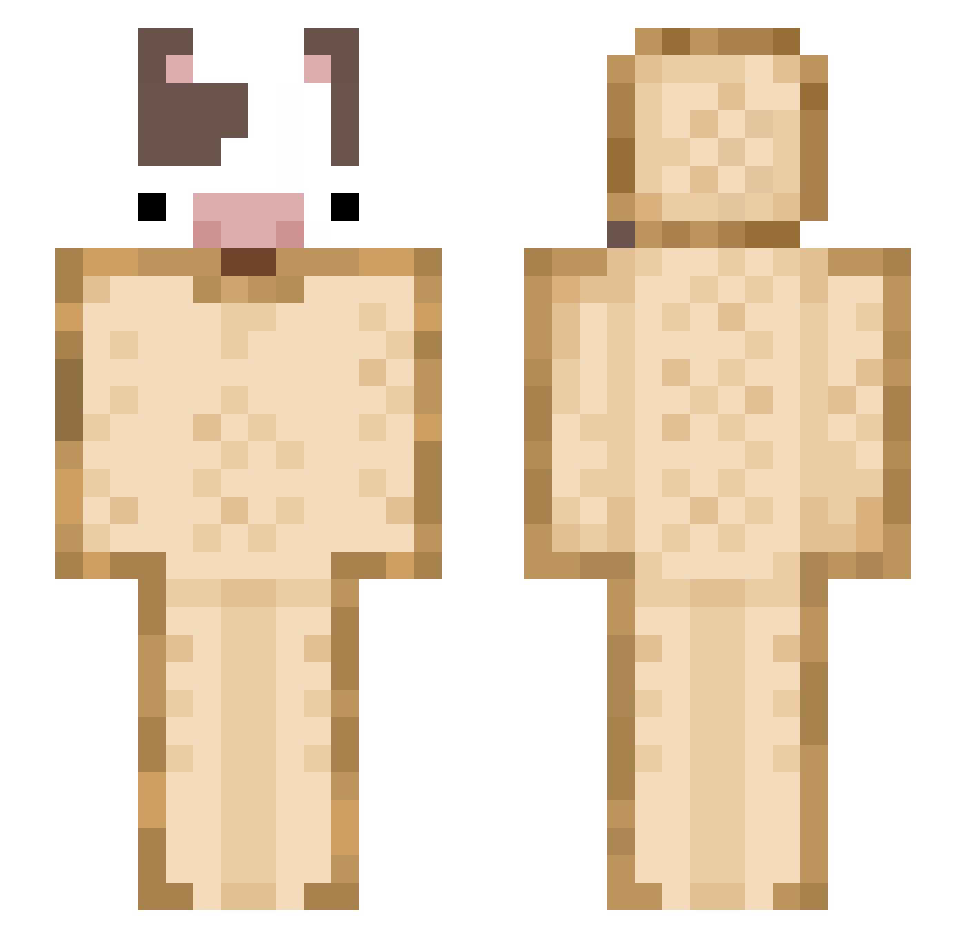 mingmog2 Minecraft skin, front and back view