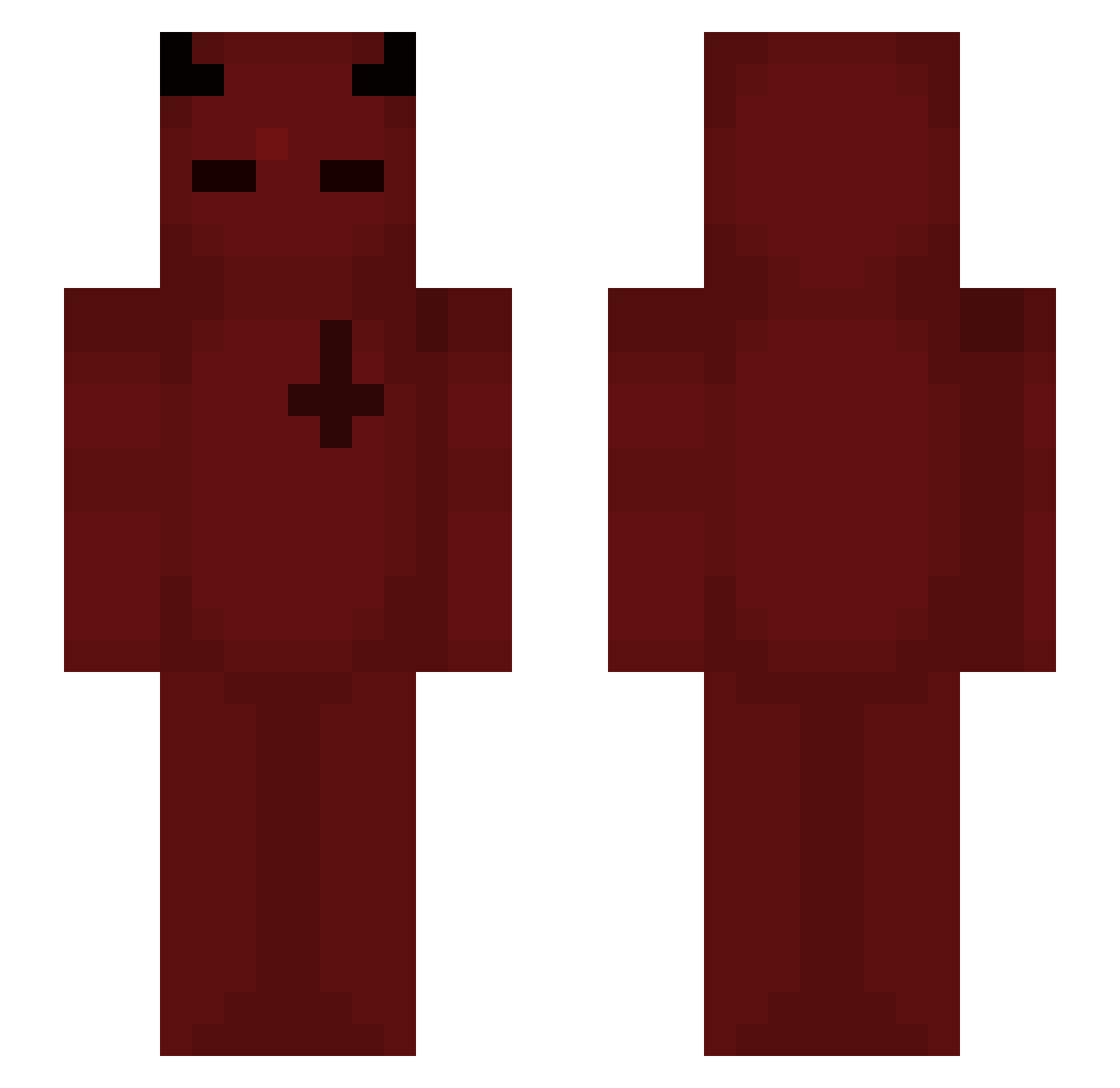 Revelation Minecraft skin, front and back view